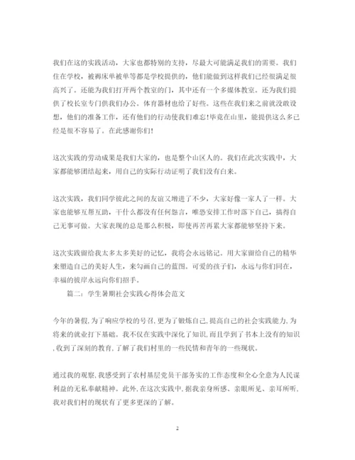 精编关于学生暑期社会实践心得体会范文3000字.docx