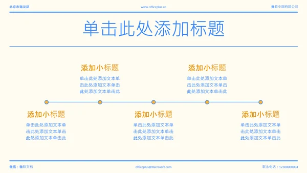 蓝色简约年中述职PPT模板