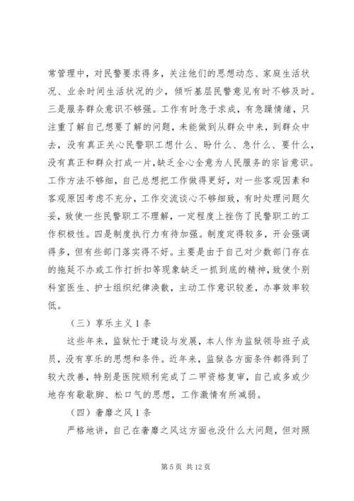 党的群众路线教育实践活动专题民主生活会个人对照检查材料.docx