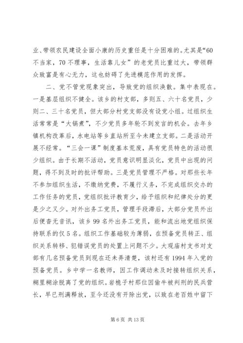 对乡党员队伍状况的调查与思考.docx