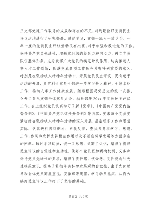 村党支部党员民主评价范文.docx