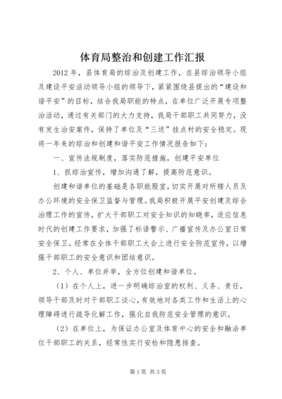 体育局整治和创建工作汇报.docx