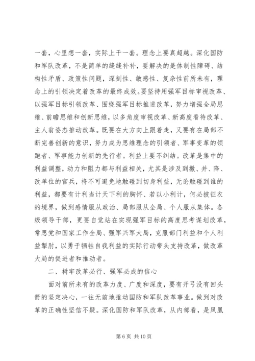 关于改革强军主题演讲稿.docx