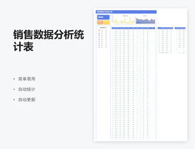销售数据分析统计表