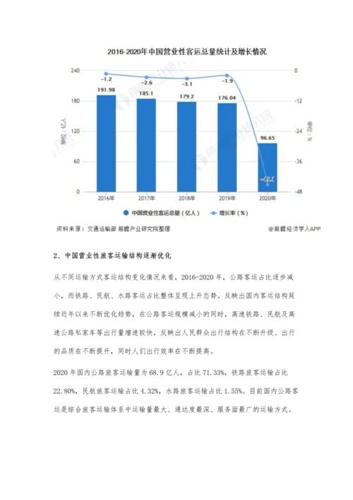 中国旅客运输行业市场规模现状及发展趋势分析-新客规推动客运市场深化改革.docx