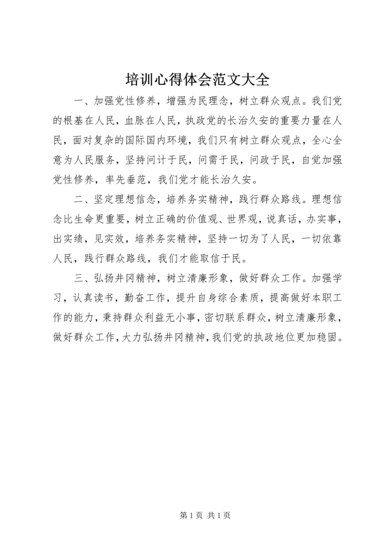 培训心得体会范文大全.docx