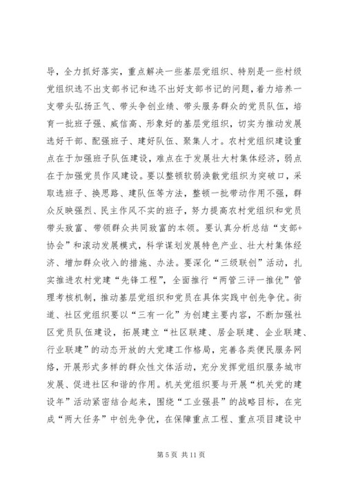 县委书记创先争优活动动员讲话.docx