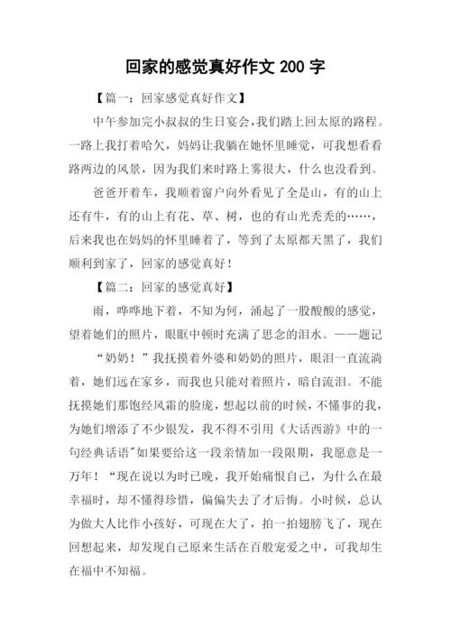 回家的感觉真好作文200字.docx