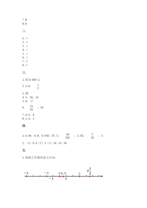 青岛版六年级数学下学期期末测试题精品【典优】.docx