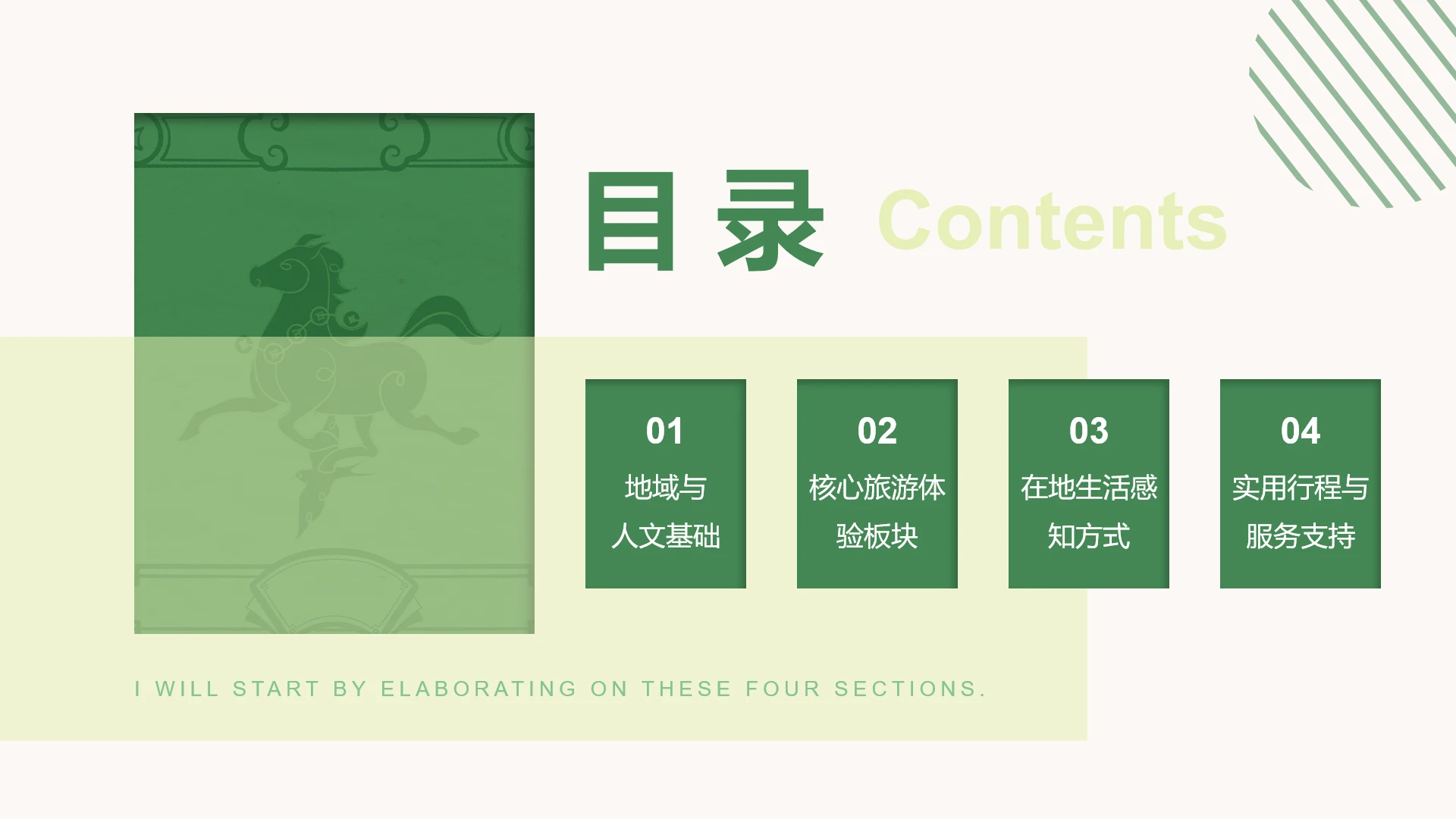 目录页-果绿色简约风马年家乡介绍