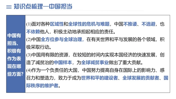第二单元 世界舞台上的中国 复习课件