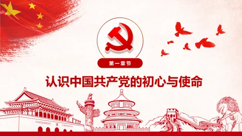 做新时代牢记使命的合格党员微党课PPT不忘初心牢记使命