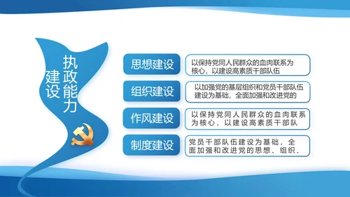 蓝色大气党建党支部年终工作总结PPT