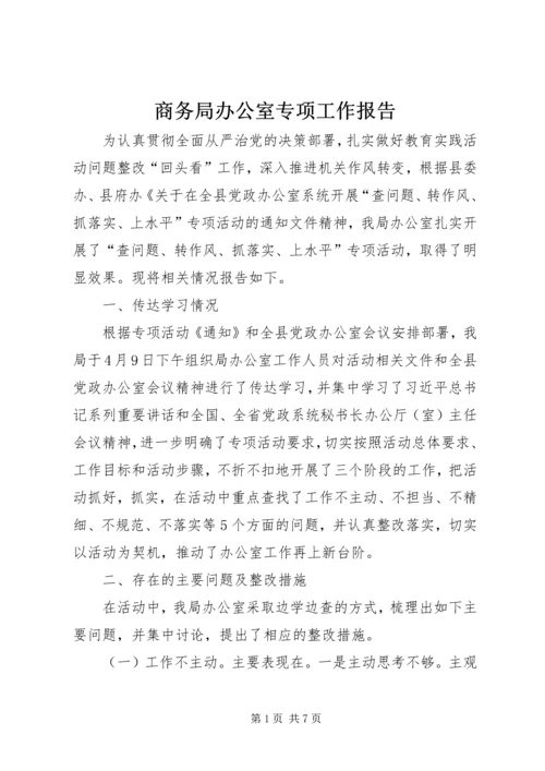 商务局办公室专项工作报告.docx