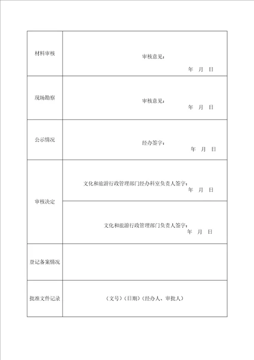 吉林省文化艺术类校外培训机构设立申请登记表、教材备案表