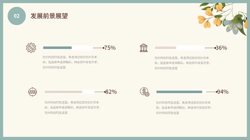 小清新花草蝴蝶幼儿园年终工作总结述职报告计划PPT年终总结
