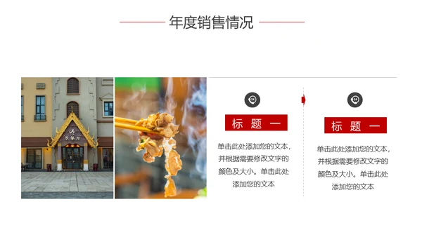 私房菜餐饮行业烤肉年终汇报通用PPT模板