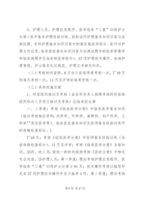 XX年度“三基三严”培训计划及考核实施方案.docx