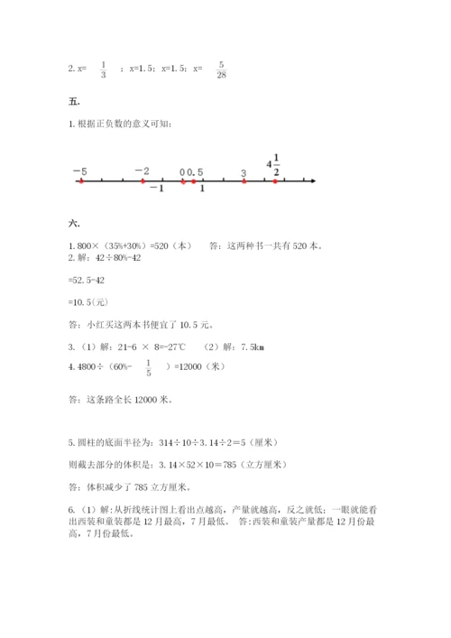 青岛版六年级数学下学期期末测试题必考.docx