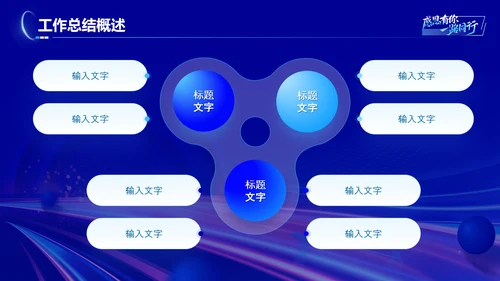 蓝色科技风工作总结工作汇报演讲终报告PPT