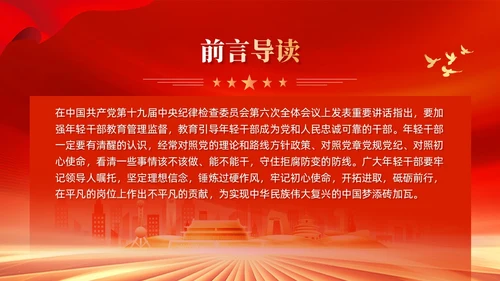红色年轻干部要坚守三条底线党建党课PPT