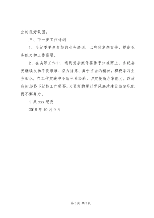 乡镇纪委履职情况报告.docx