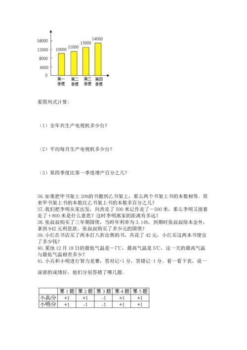 六年级小升初数学解决问题50道精品【名师系列】.docx