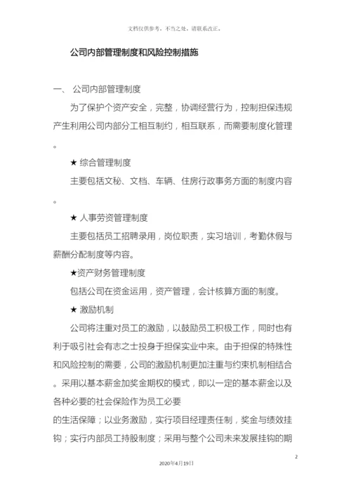 内部管理制度和风险控制措施.docx