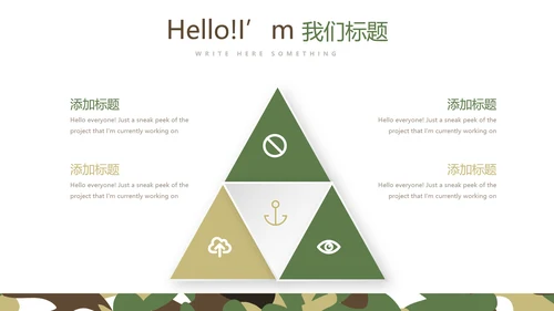 军事团队协作动PPT