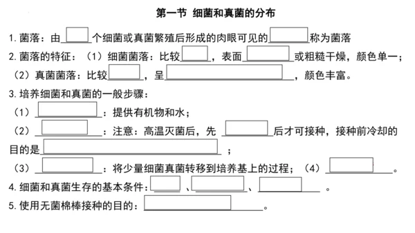 人教版生物八年级上册期末考试知识点汇总（课件）(共28张PPT)