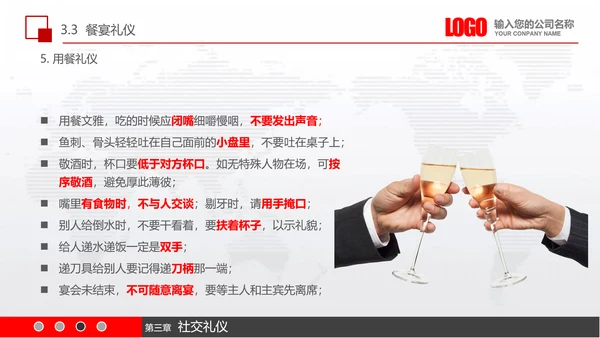 实用员工入职商务礼议培训PPT