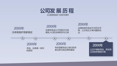 蓝色大气法治文化建设年年终总结动态PPT
