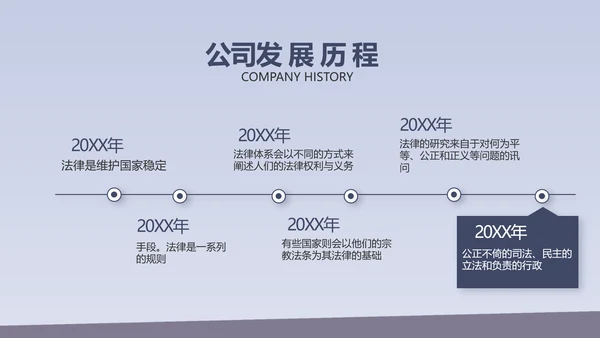 蓝色大气法治文化建设年年终总结动态PPT