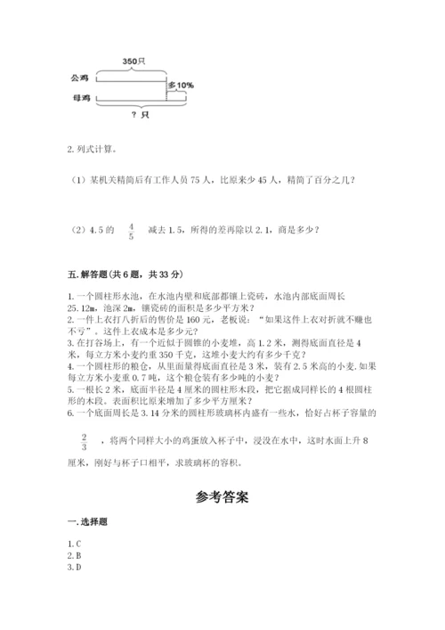 北京版六年级下册数学期中测试卷【必刷】.docx