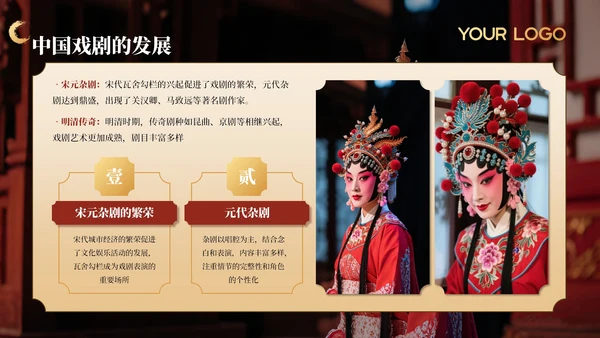 黑色非遗文化中国戏曲文化赏析PPT模板