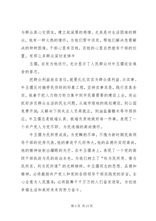 学习牛玉儒先进事迹三严三实心得体会汇编.docx