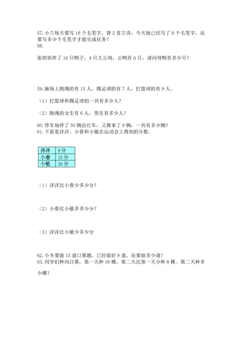 一年级下册数学解决问题100道及完整答案（夺冠）.docx