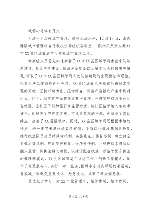 城管心得体会范文.docx