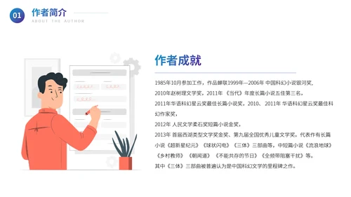 刘慈欣《文明的反向扩张》读书分享会PPT模板