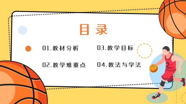 篮球运球说课稿PPT模板