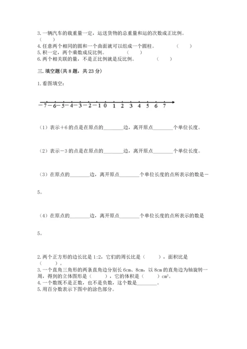 人教版六年级下册数学期末测试卷必考题.docx