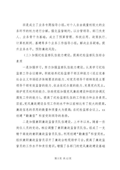 年终党风廉政建设工作报告.docx