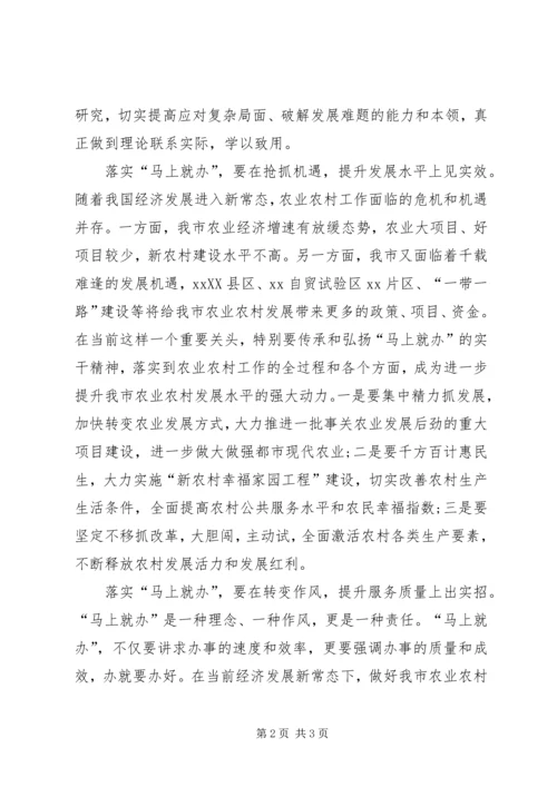 学习“马上就办”重要论述心得体会 (4).docx