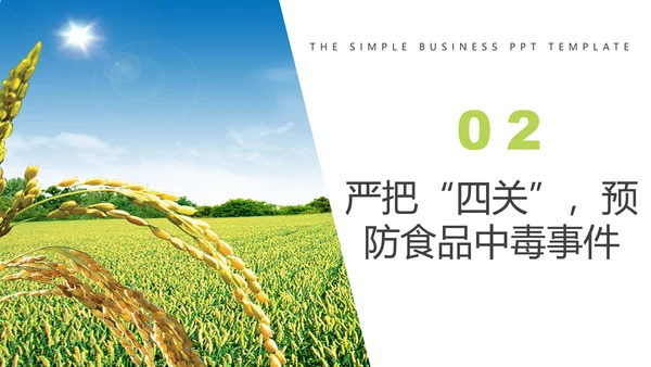 如何预防食品安全事故绿色蔬菜PPT模板