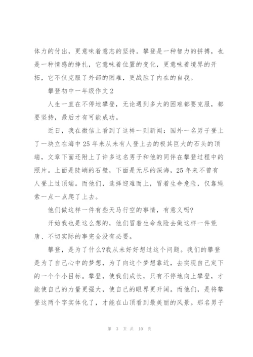 攀登初中一年级作文5篇.docx