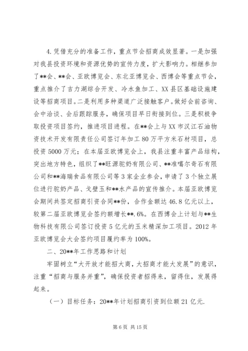 招商引资年终个人工作总结及计划.docx