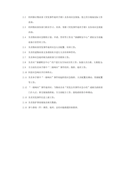 物业部突发事件应急处置工作手册模板.docx