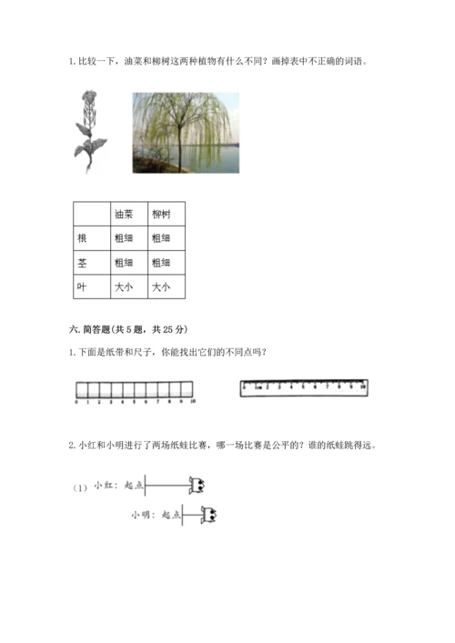 教科版一年级上册科学期末测试卷【预热题】.docx