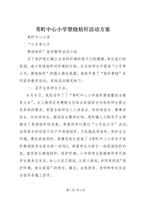 苇町中心小学禁烧秸秆活动方案 (2).docx