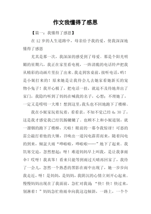 作文我懂得了感恩.docx